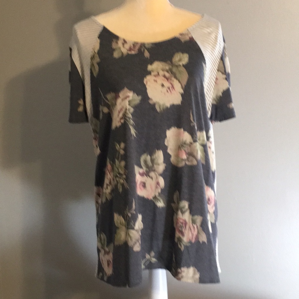 Gilli floral and stripe t-shirt